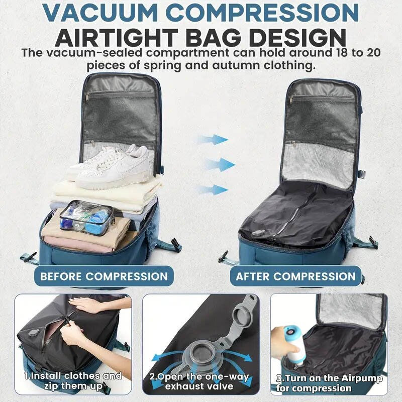 Women's & Men's Vacuum Compression Simple Business Multifunction Computer Bags