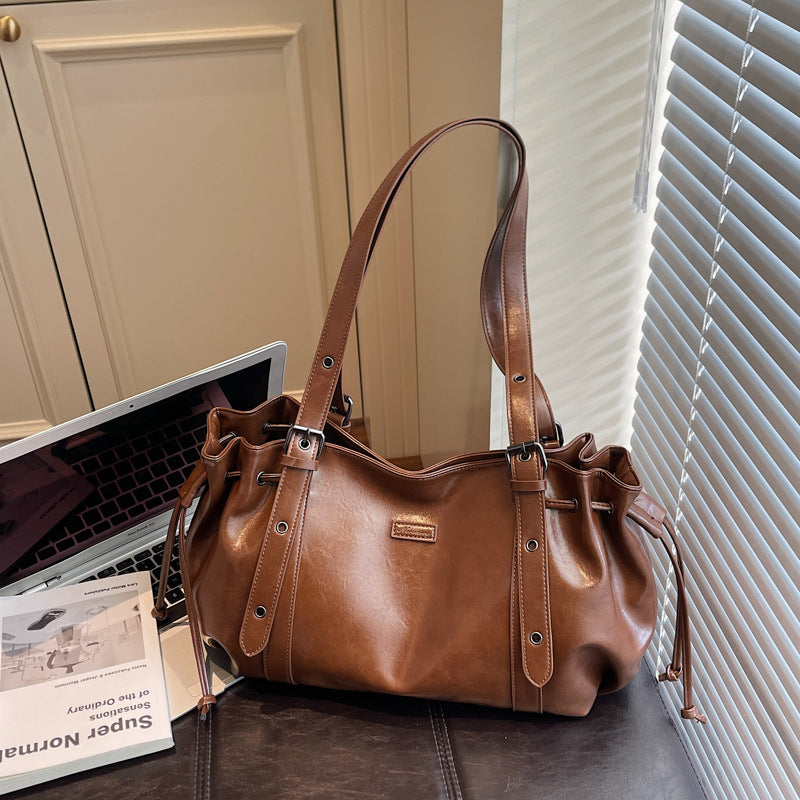 Women's Retro Large Capacity High-grade Light Luxury Women's Shoulder Bag
