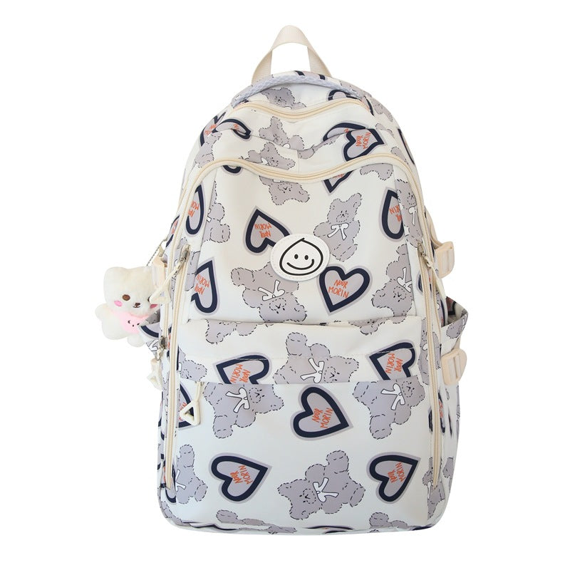 Women's High Large Capacity Junior Flower Cloth College Student Schoolbag