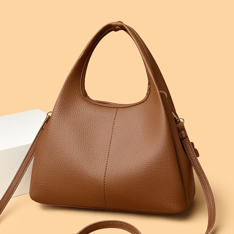 Women's Soft Leather High-grade Pattern Texture Large Women's Shoulder Bag