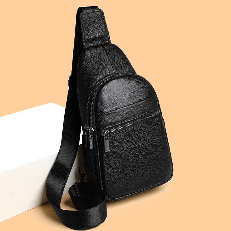 Versatile Pretty Men's Trendy Soft Leather Backpacks