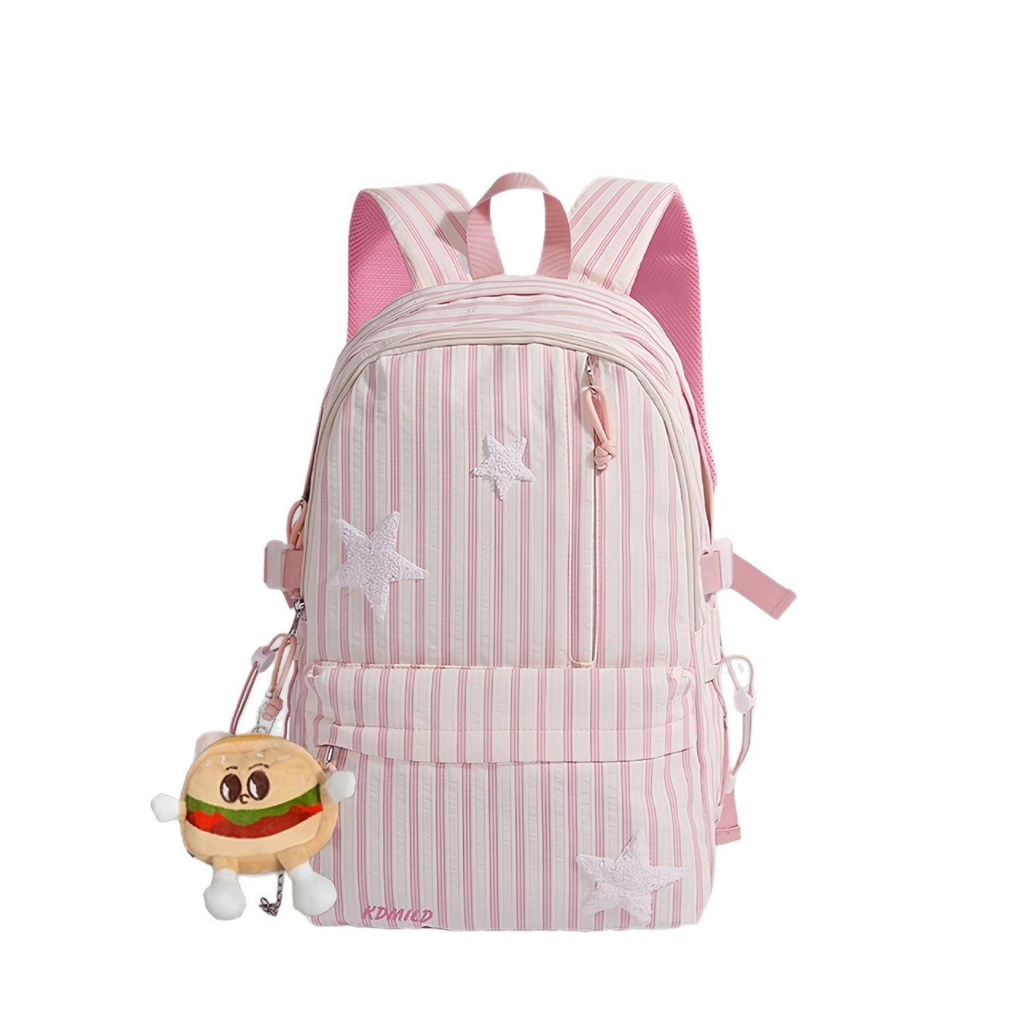 Women's Simple Style Striped Junior High Large Capacity Good-looking College Student Schoolbag