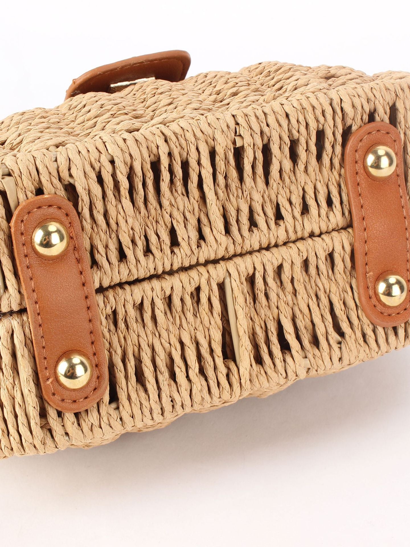 Women's French Fashion Woven Straw Seaside Vacation Beach Daily Bags