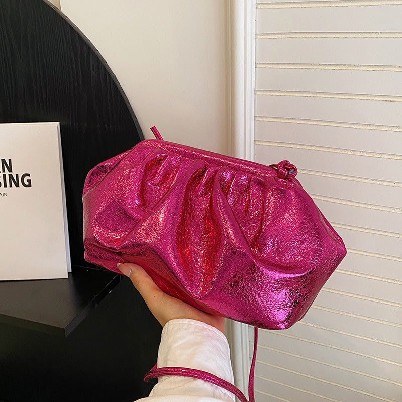 Textured Shell Autumn Advanced Texture Clip Pleated Bags
