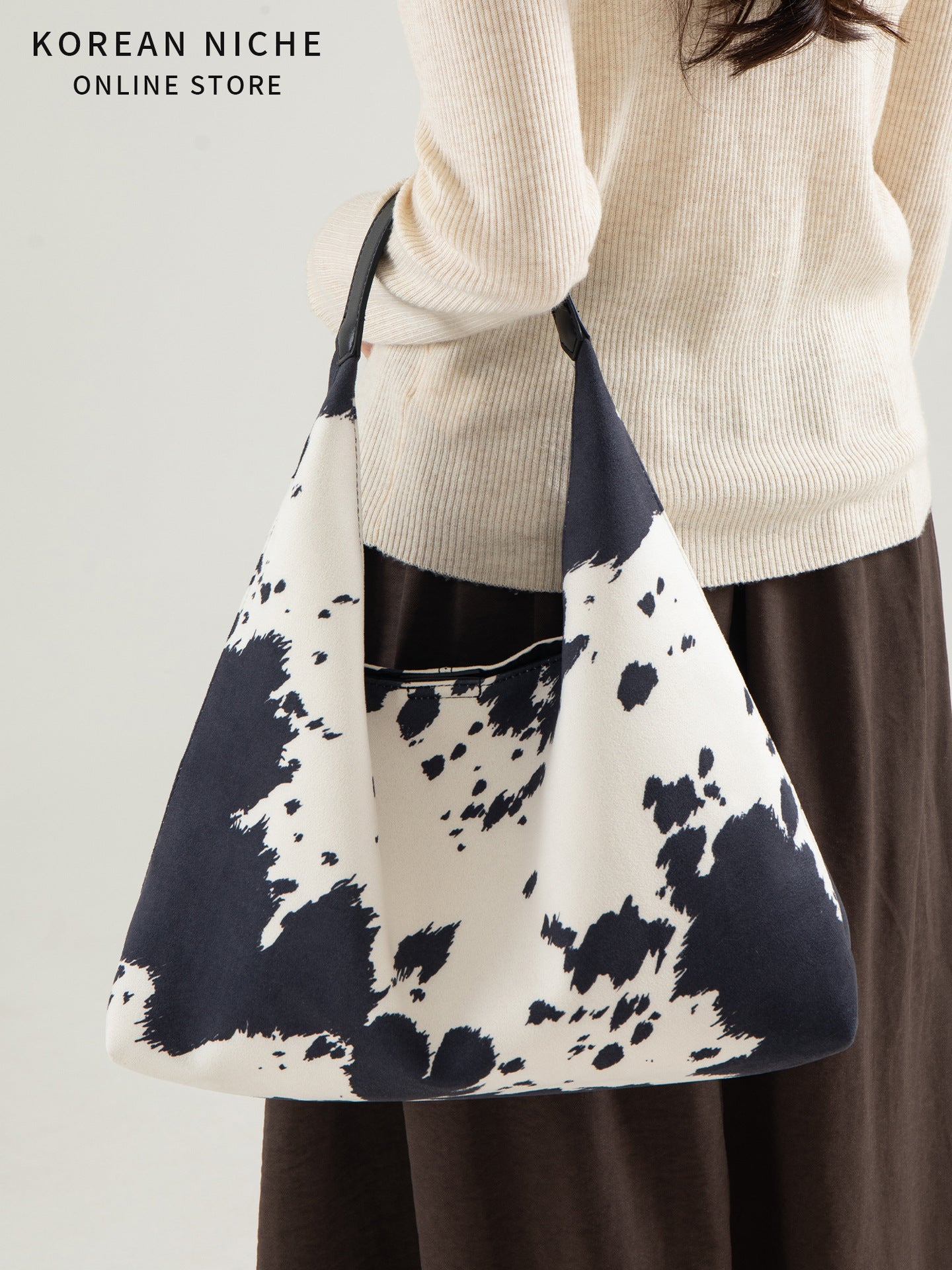 Women's Cows Pattern Niche High Sense Trendy Wild Bags