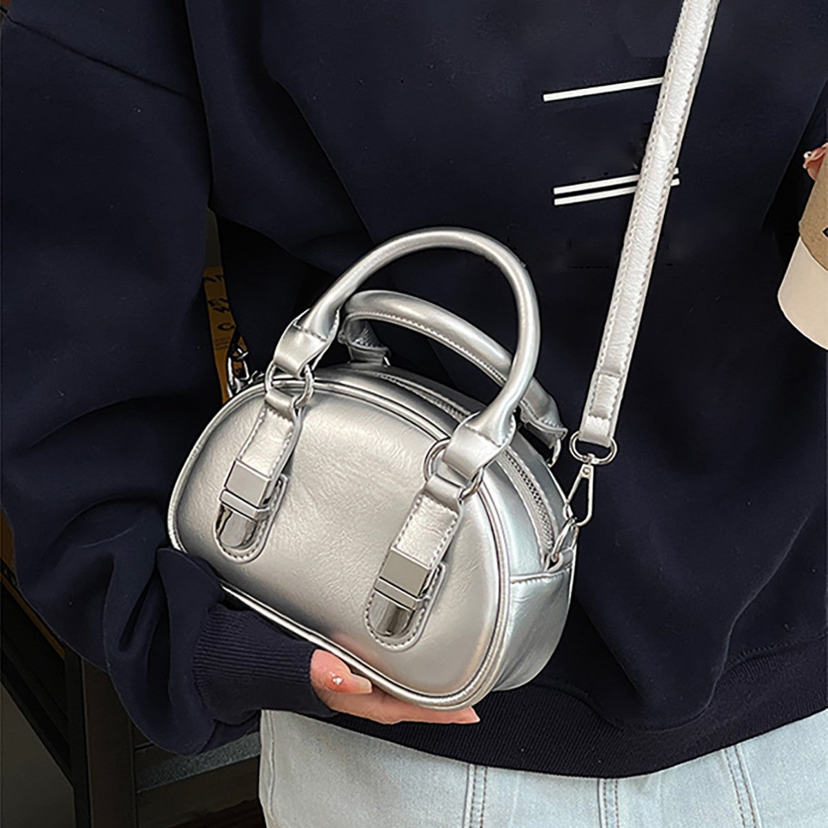 Women's Fashion Shell Sier Korean Style Portable Women's Messenger Bag