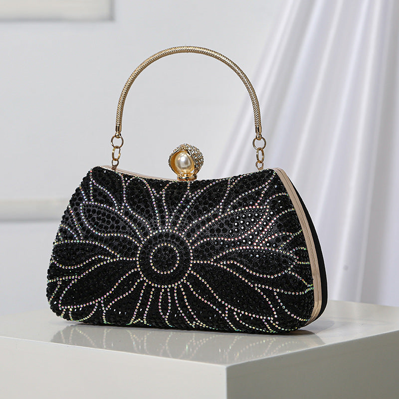 Rhinestone Diamond Cheongsam Dress Garment Hand-held Portable Clutch Evening Bags