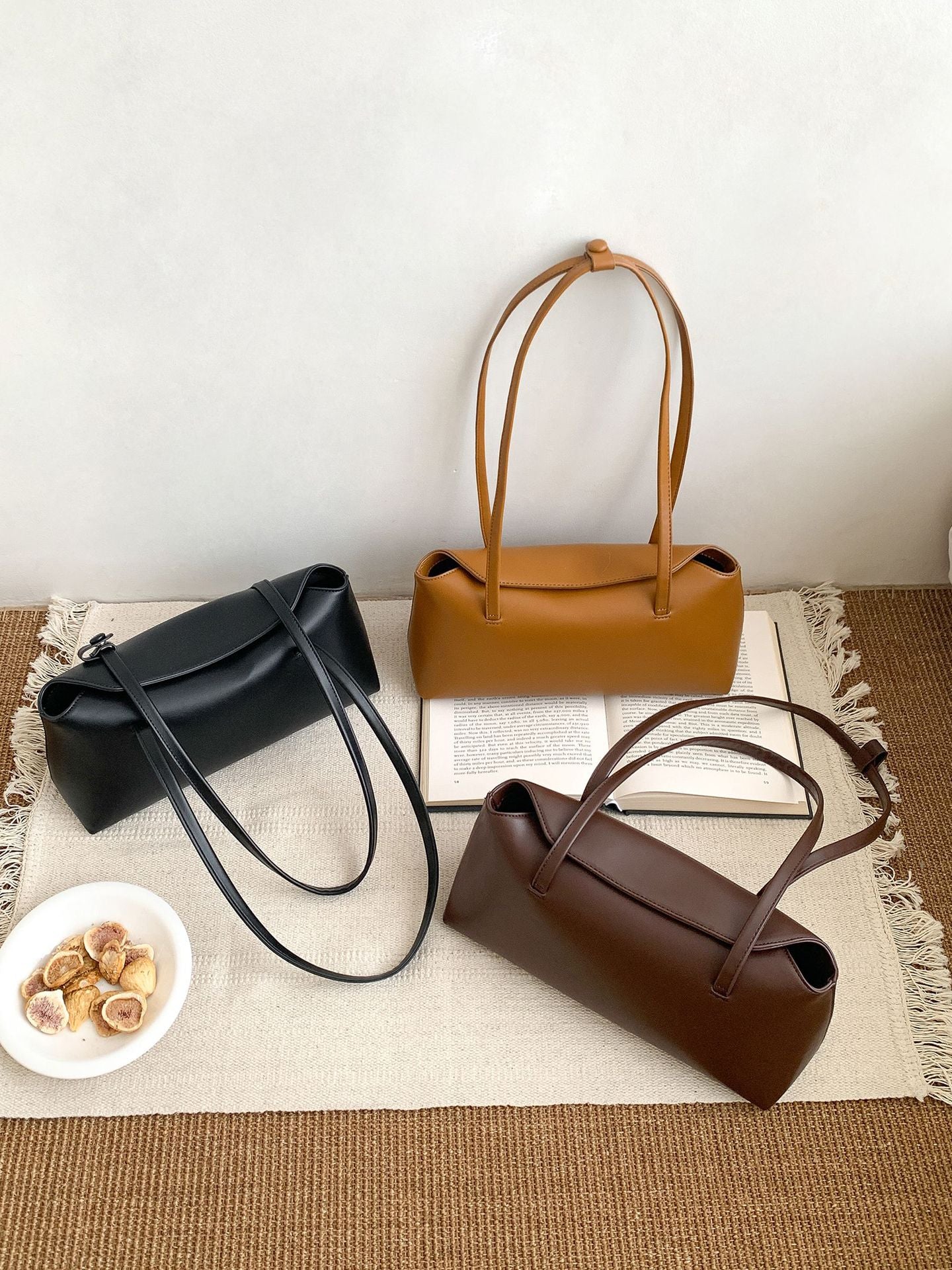 Women's Simple Commute Fashion Niche Underarm High-grade Solid Color Women's Shoulder Bag
