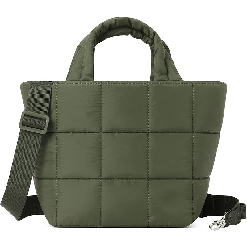 Soft Quilted Down Lightweight Nylon Fashion Women's Messenger Bag