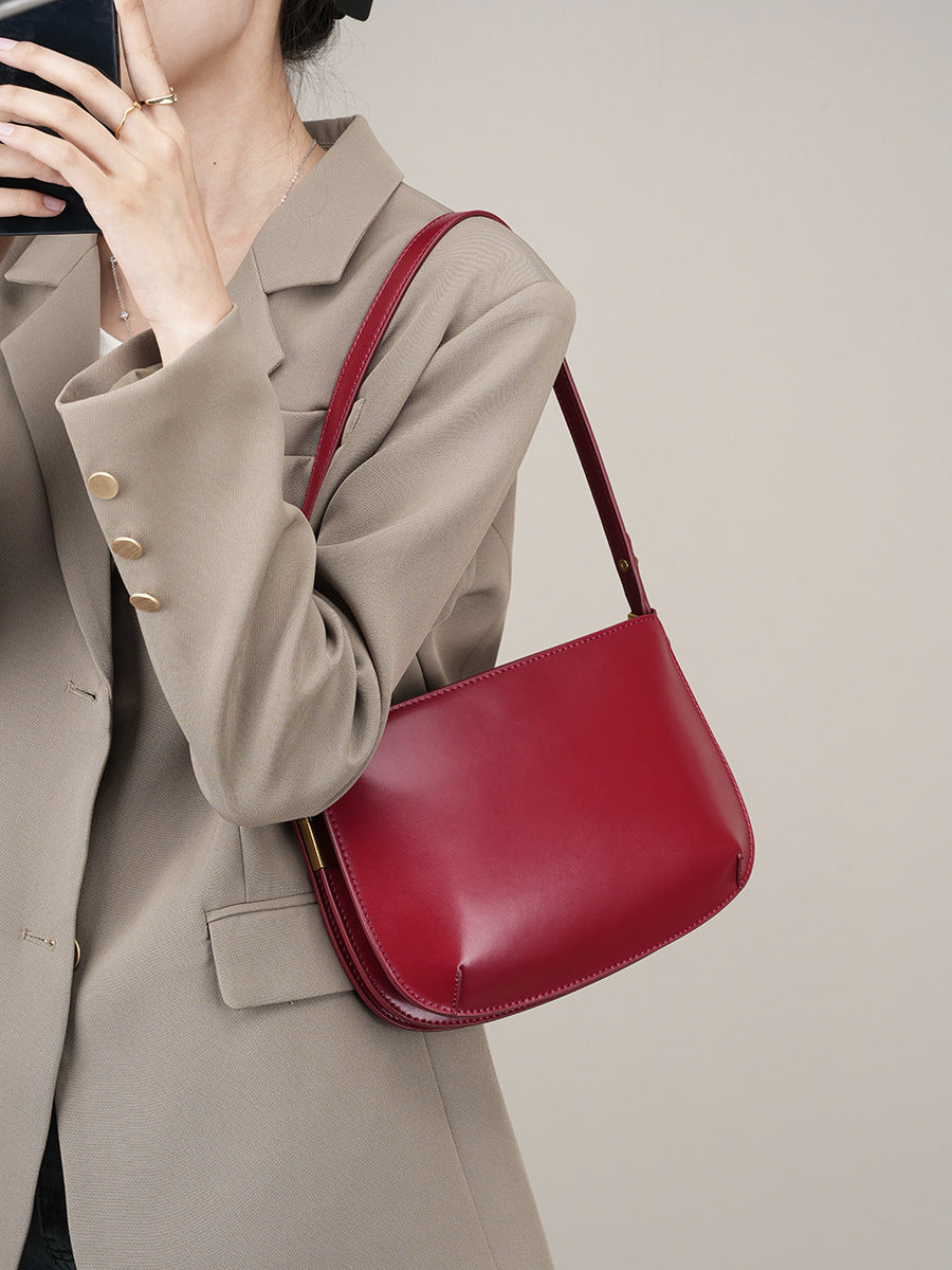 Women's High-grade Genuine Leather Underarm Cowhide Simple Women's Handbag