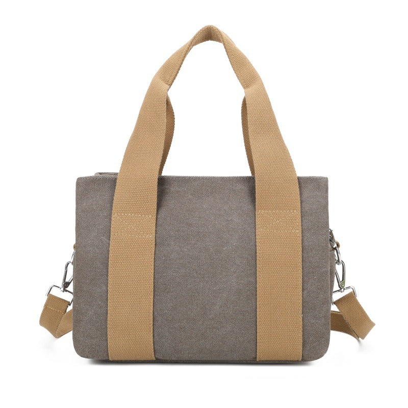 Women's Canvas Large Capacity Korean Style Solid Women's Messenger Bag