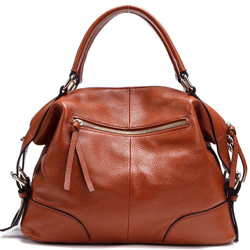 Women's Genuine Leather Large Capacity Boston Fashion Women's Handbag