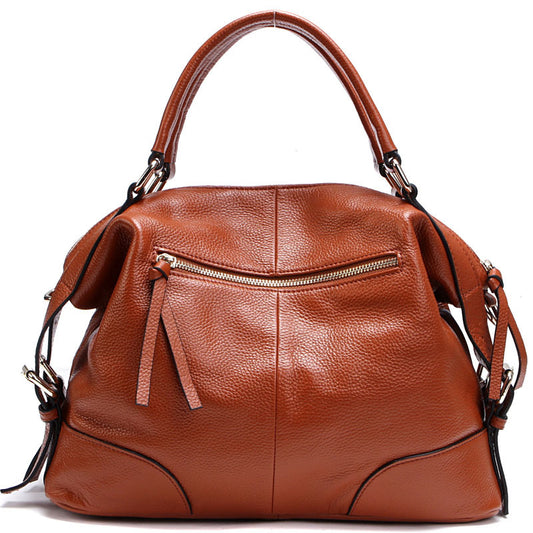 Women's Genuine Leather Large Capacity Boston Fashion Women's Handbag