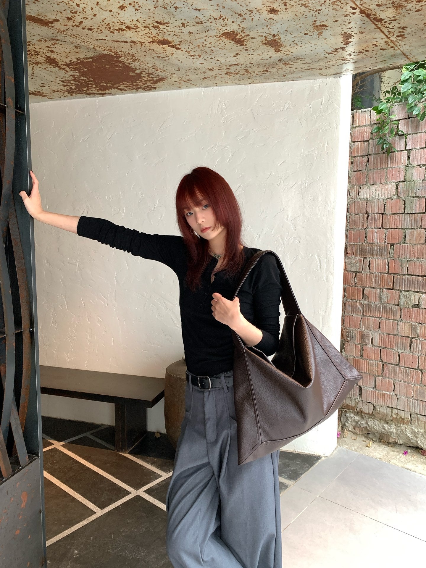 Women's Ge Lazy Relaxed Feeling Underarm Commuter Large Capacity Women's Shoulder Bag