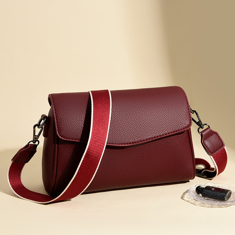 Women's First Layer Cowhide Simple Soft Leather Women's Shoulder Bag
