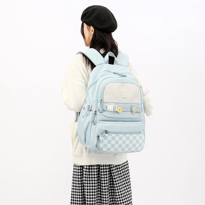 Sweet Light Soft Girly Style Korean High Quality Simple Large Leisure Backpack