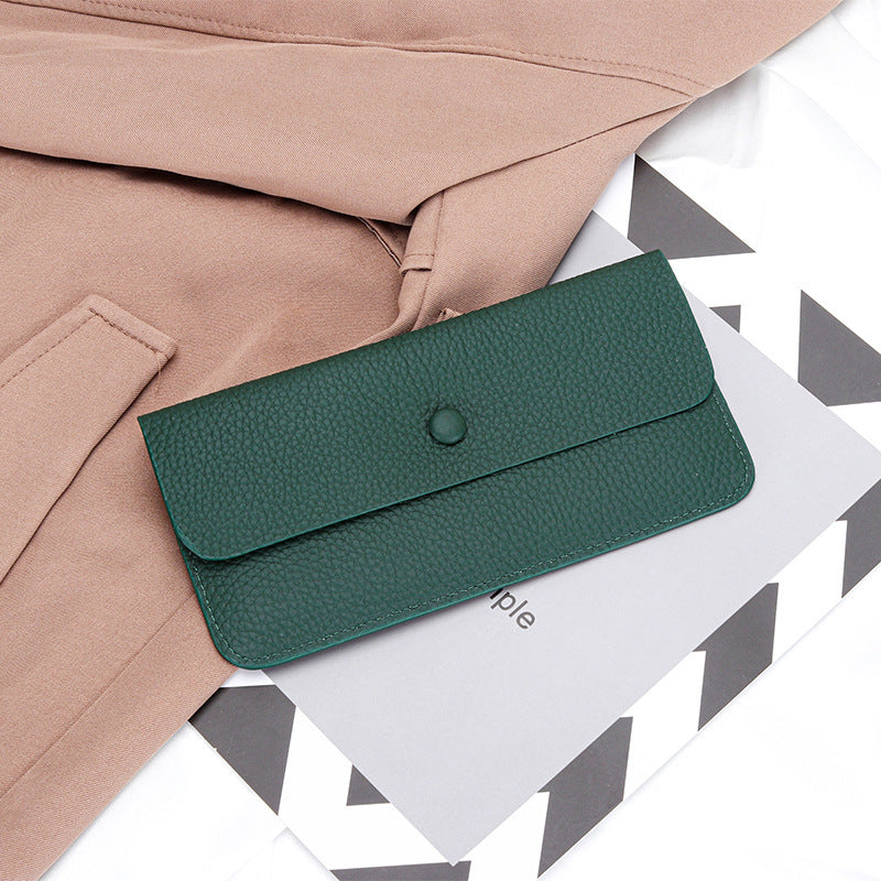 Women's Envelope Long Cowhide Clutch Leather Bags