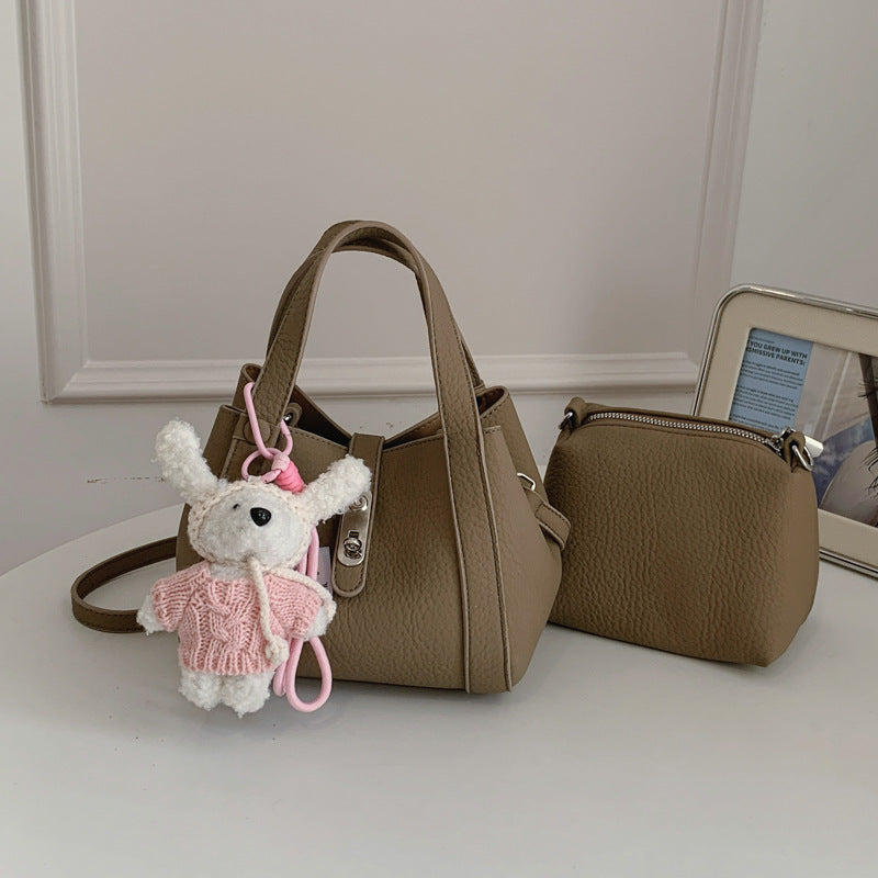 Fashion Large Capacity Litchi Pattern Underarm Bags