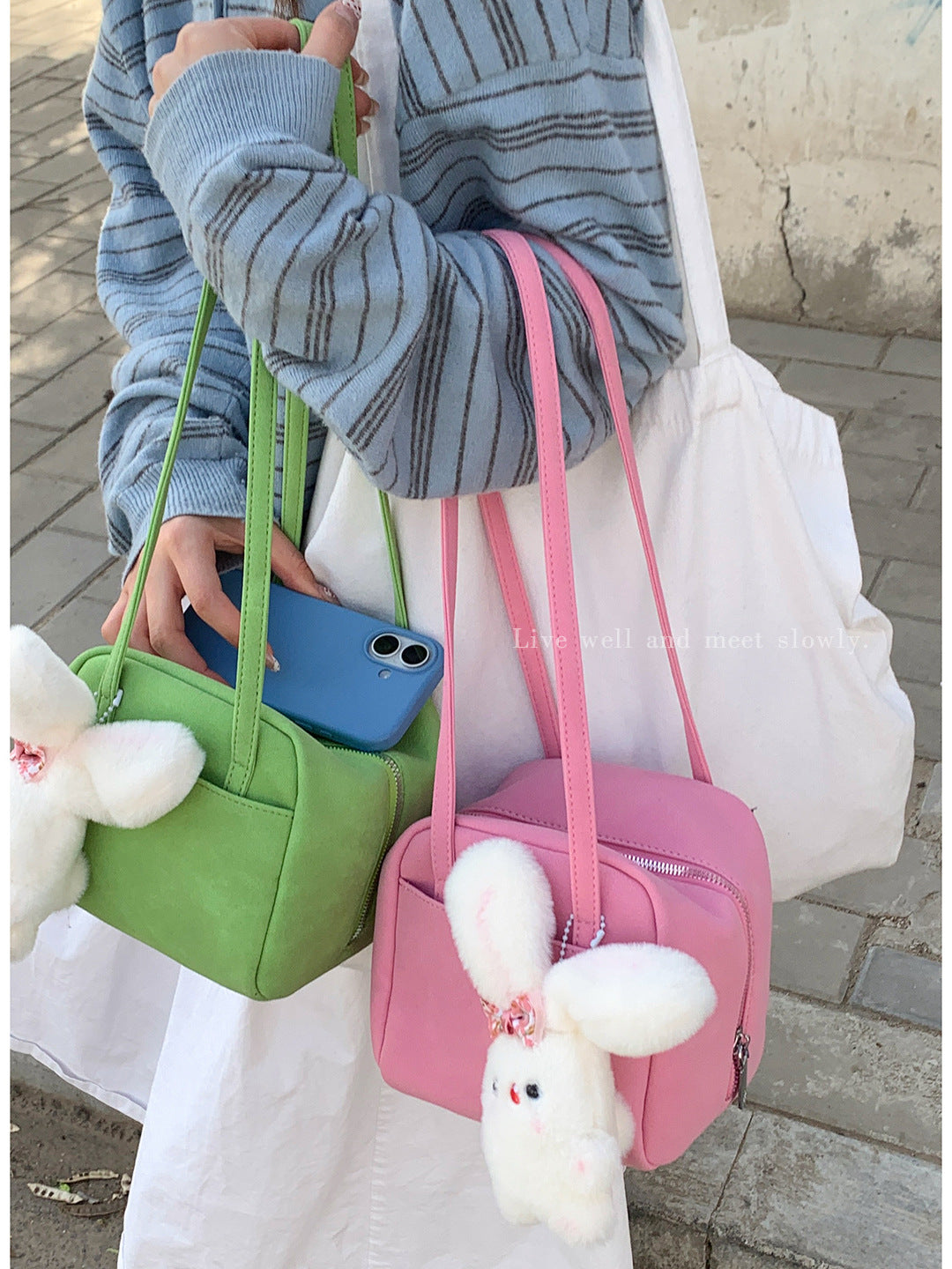 Women's Summer Fashion Macaron Color Carrying Simple Korean Bags
