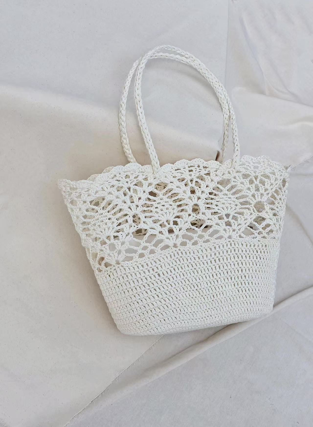 Beach Simple Hollow Knitted Handmade Crocheted Women's Handbag