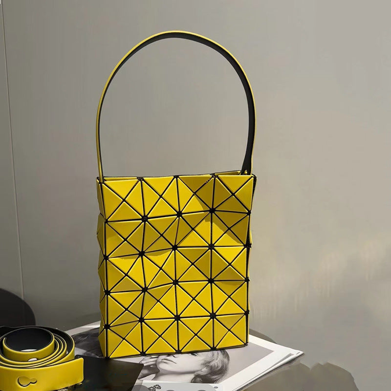 Light Luxury Minority Lattice Three Rhombus Small Square Bags