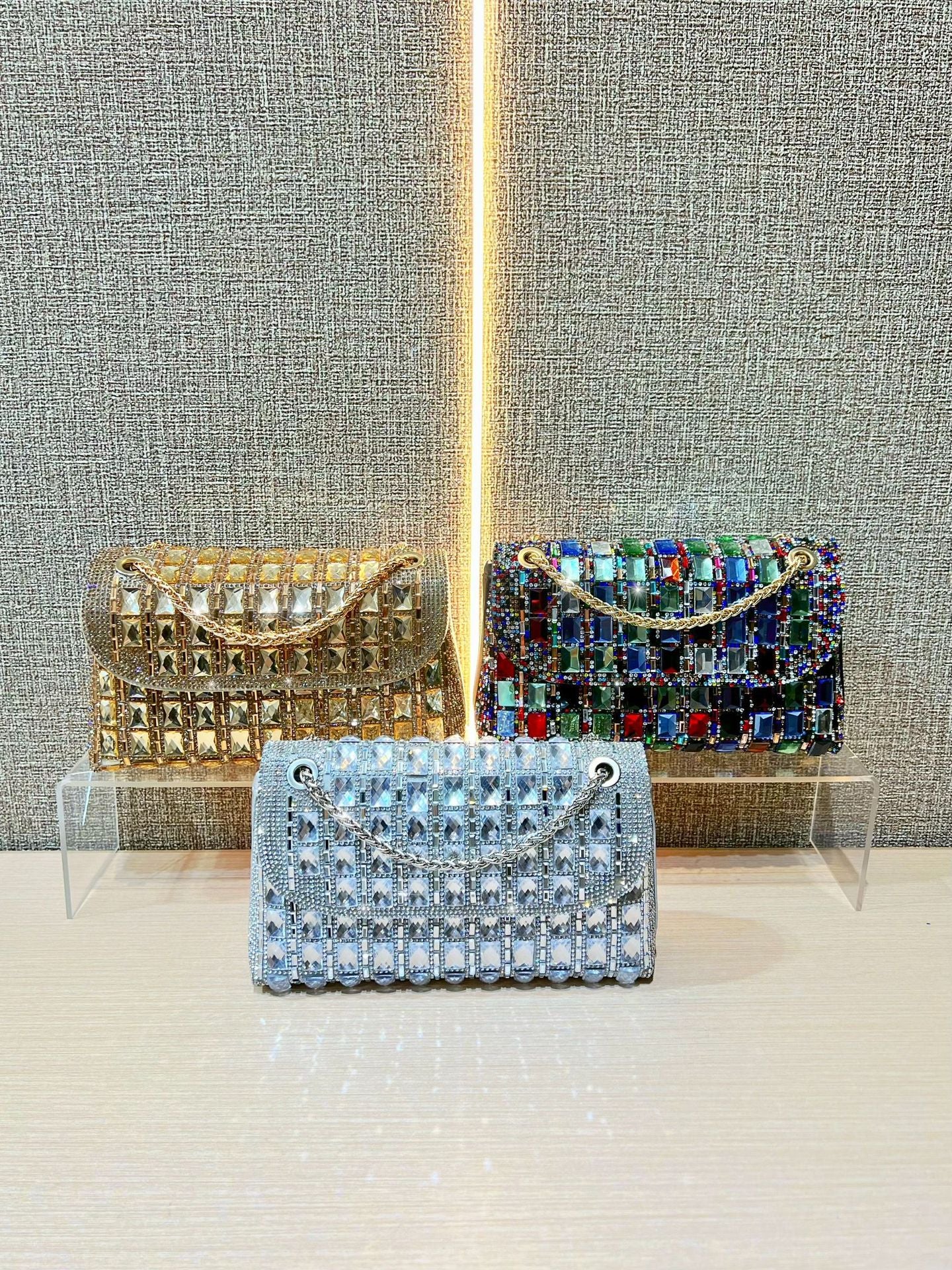 Women's Fashion Diamond Hand Exquisite Underarm Dinner Bag