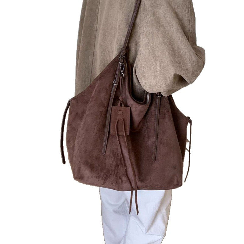 Women's Suede Large Capacity Daily Brown Women's Shoulder Bag