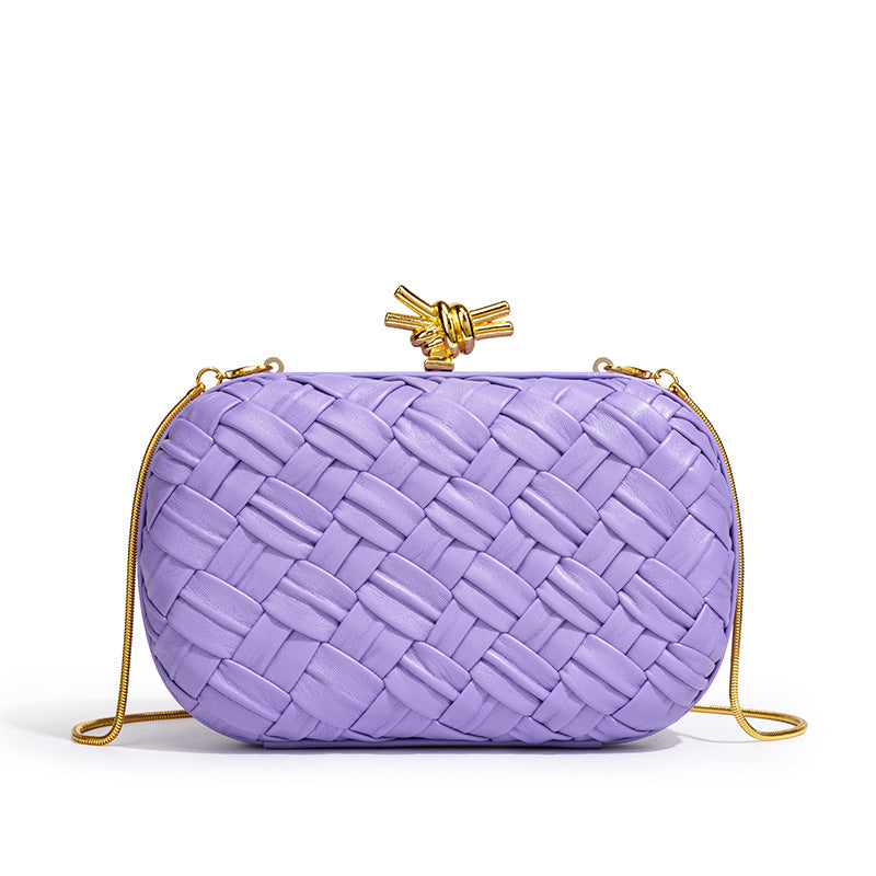 Women's Woven Clutch Fashion Banquet Chain For Dinner Bag