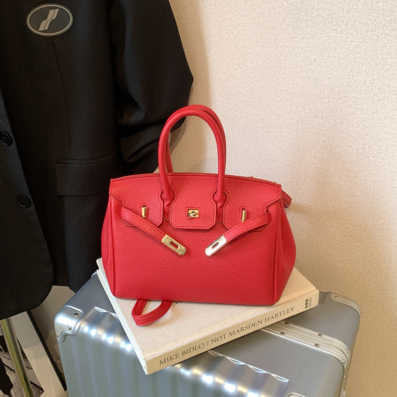 Women's Winter Twist Fashionable Simple Lychee Pattern Lock