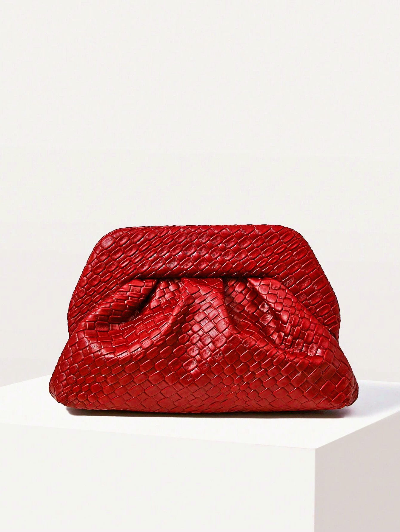 Women's Pleated Fashion Dinner Metallic Shiny Simple Women's Clutch