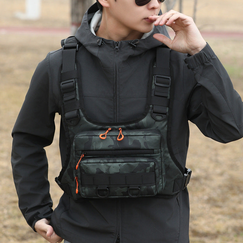 Attractive Men's Tactics Vest Riding Running Sports Satchel, Hanging Bag