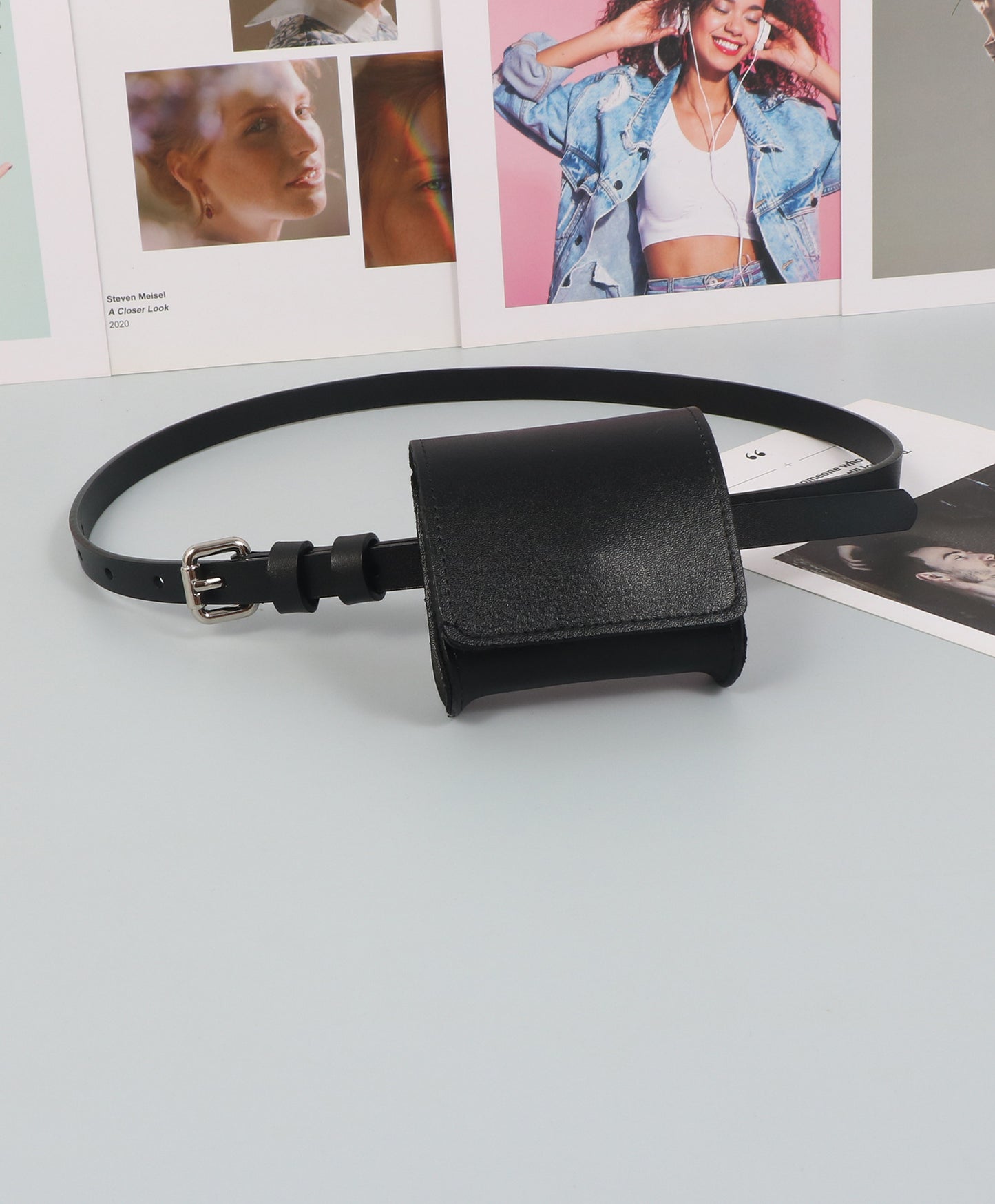 Leather Popular Steamed Bun With Can Hold Earphone Women's Chest Bag, Fanny Pack