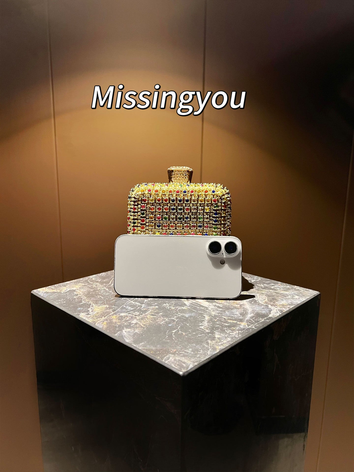 Women's Rhinestone Diamond Fashion High Sense Mini Dinner Bag