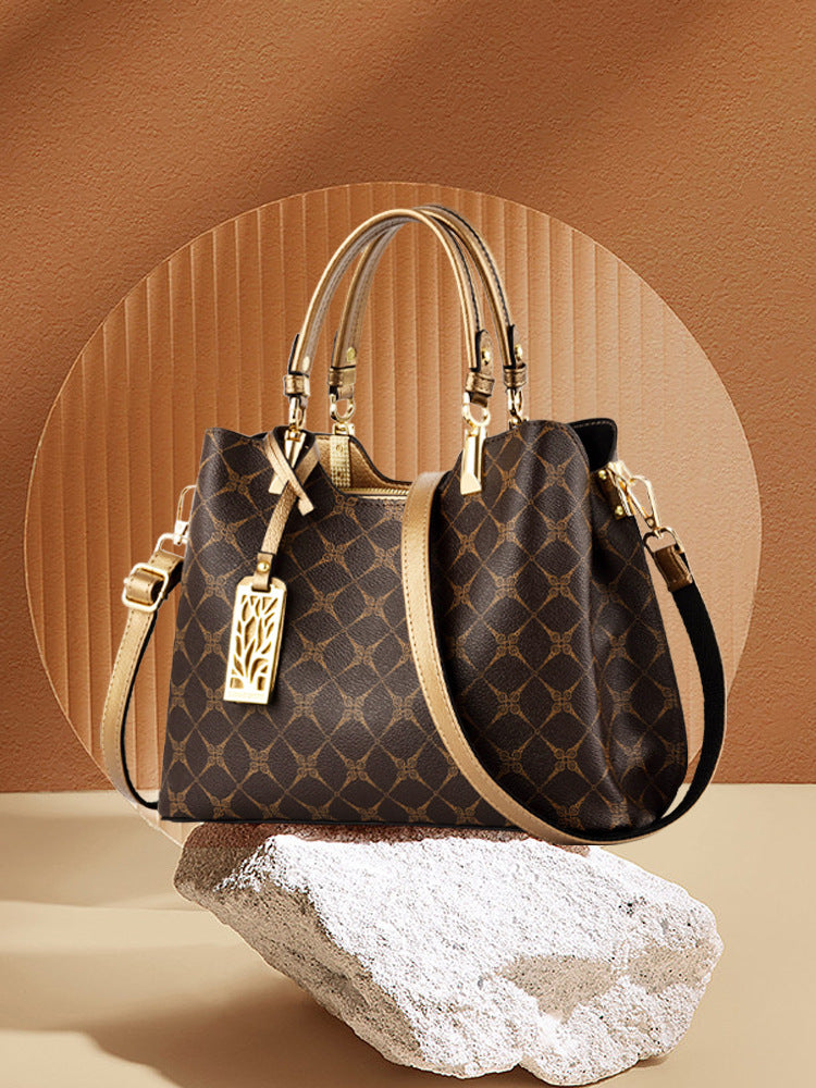 Women's Elegant Commuter Soft Leather Embossed Women's Shoulder Bag