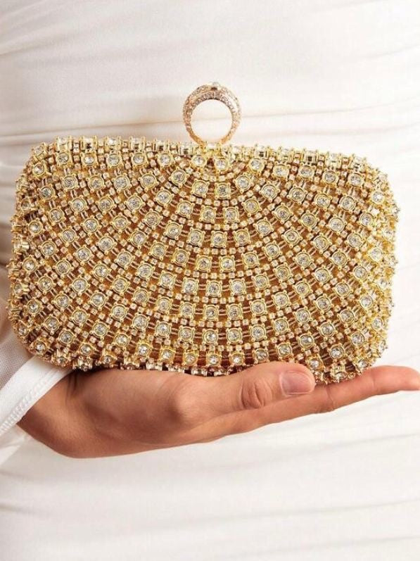 Rhinestone Dinner Clutch Glitter Party Wedding Women's Handbag