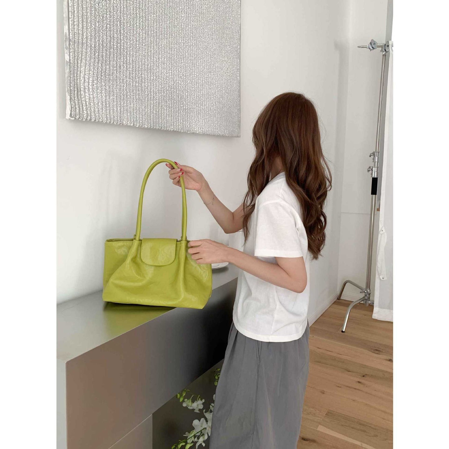 Women's Candy Color Hand Female Korean Style Large Women's Shoulder Bag