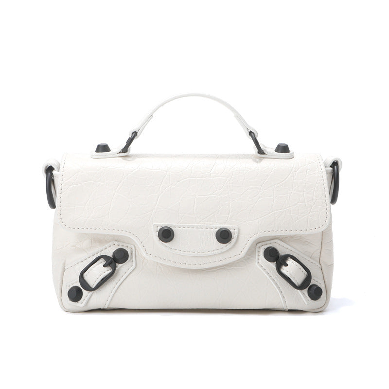 Women's Cowhide Portable Flap Fashion Motorcycle High Women's Messenger Bag