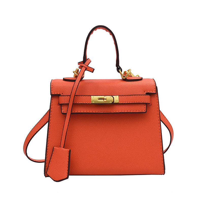 Women's Large Capacity Lychee Pattern Kelly Fashion Handbags