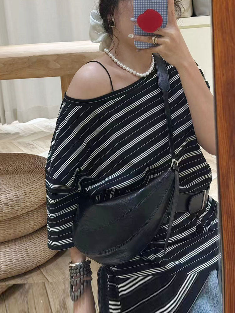 Oil Wax Skin Triangle Underarm Minority Bags
