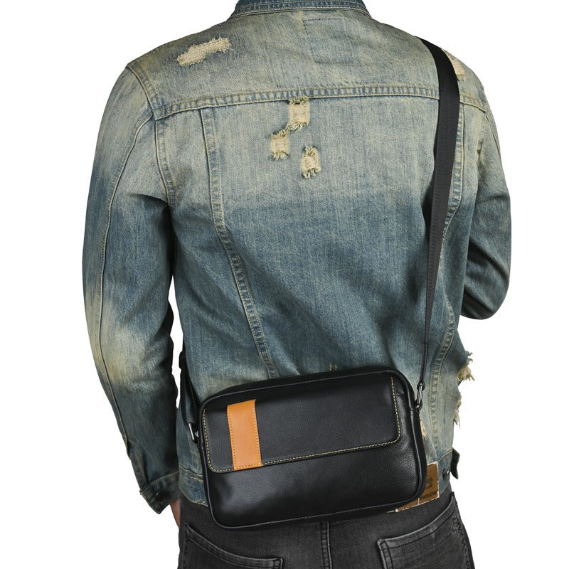 Men's Retro Horizontal Trendy Commuter Riding Men's Shoulder Bag