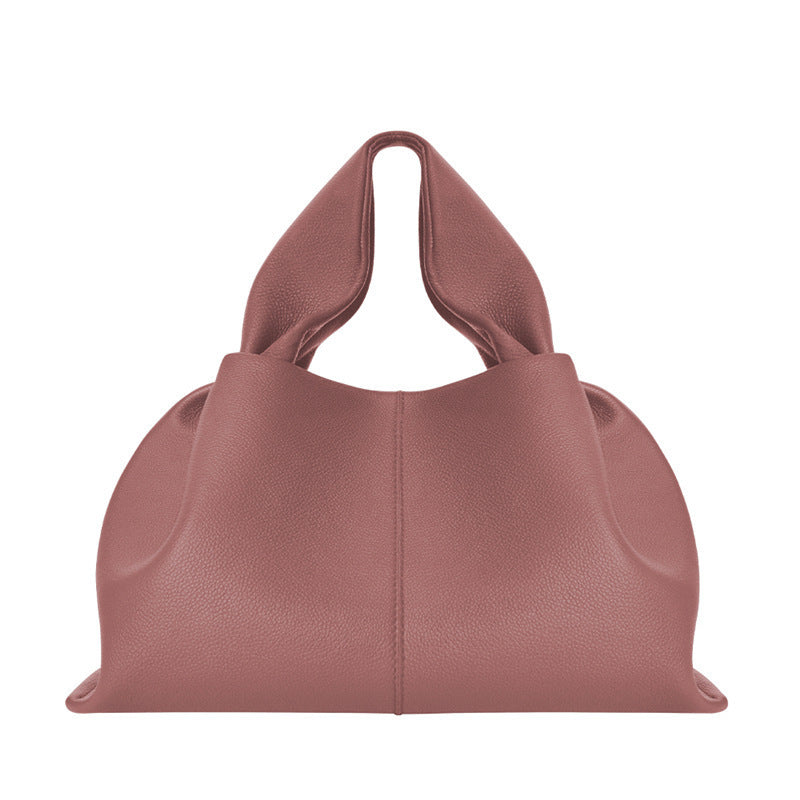 Trendy Elegant Casual Cloud Leather Portable Women's Handbag