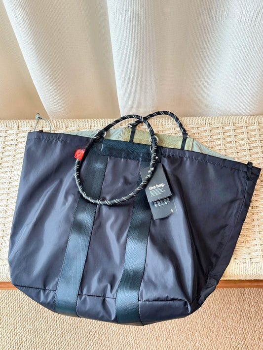 Diagonal Versatile Nylon Cloth Large Capacity Tote Bag