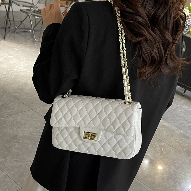 Women's Classic Style Diamond Pattern Chain Fashion Large Small Square Bags