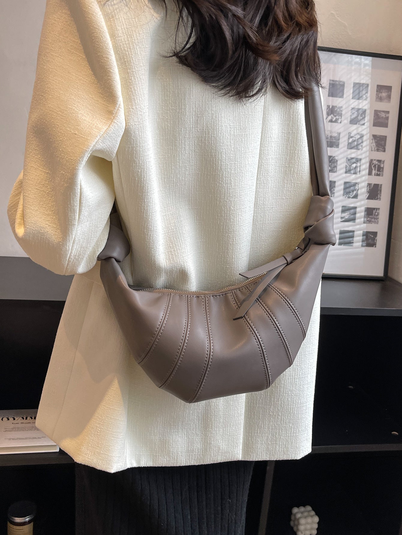 Croissant Kosong Female Sheepskin Texture Niche Idle Style Bags