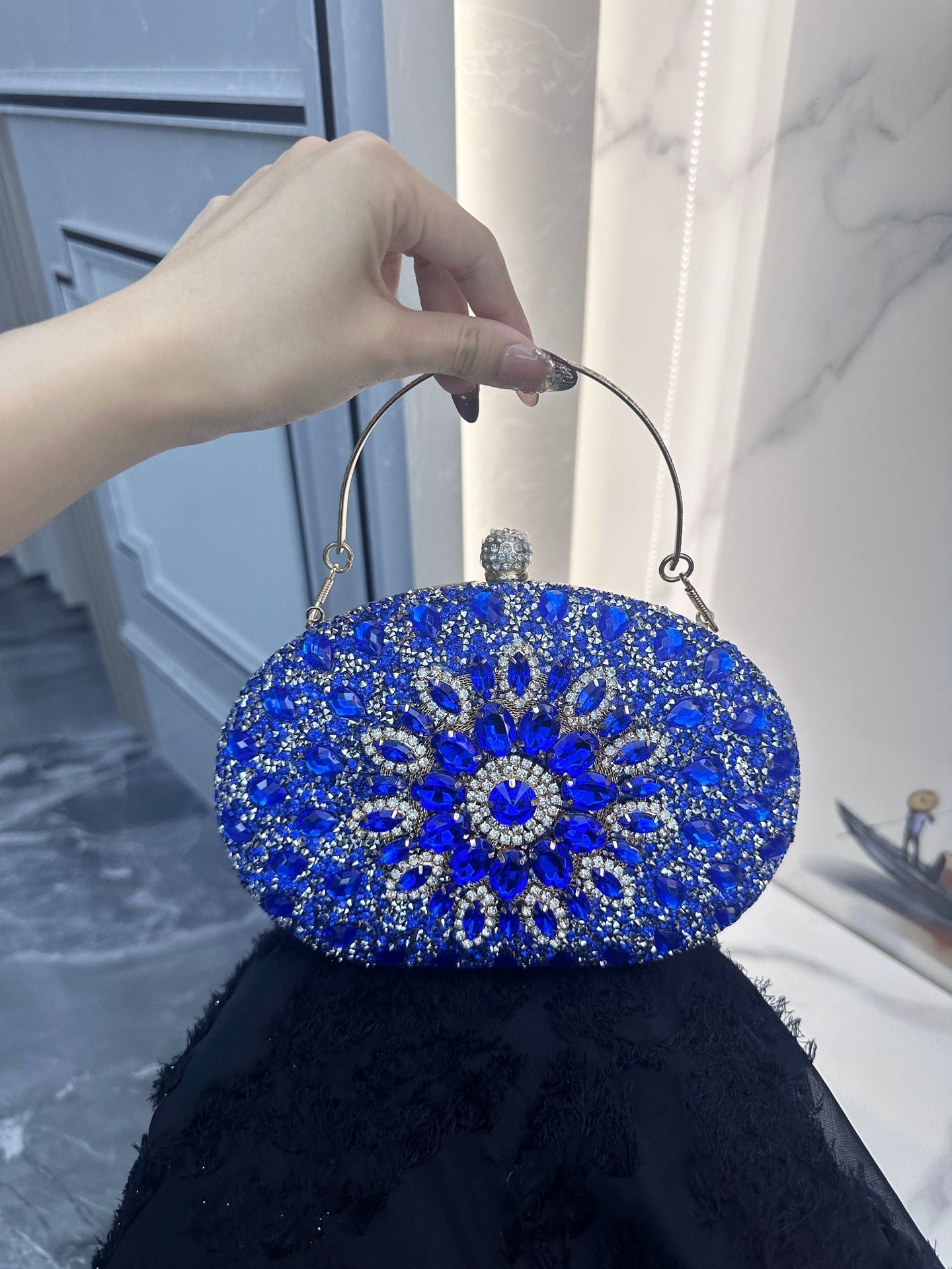 Beautiful Sunflower Banquet Clutch Dress Diamond Dinner Bag