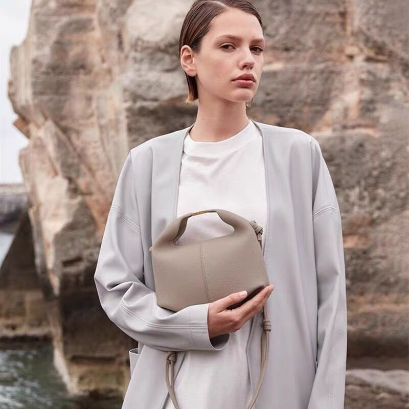 Lunch French Niche Leather Portable Dumpling Women's Messenger Bag