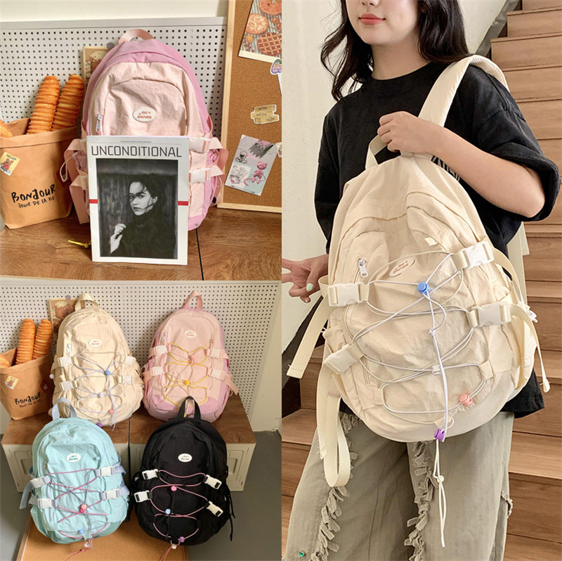 Female Junior High Korean Style Good-looking Large College Student Schoolbag