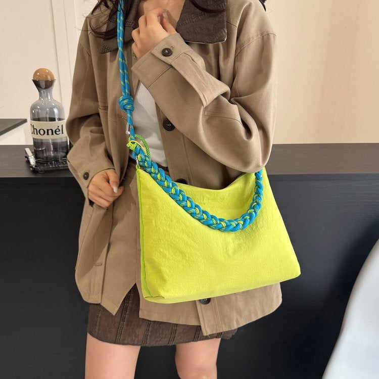 Women's Trendy High-grade Large Capacity Drawstring Nylon Women's Shoulder Bag