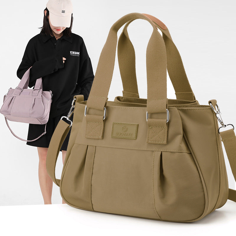 Women's Nylon Fashion Pleated Commuter Simple Lightweight Women's Shoulder Bag