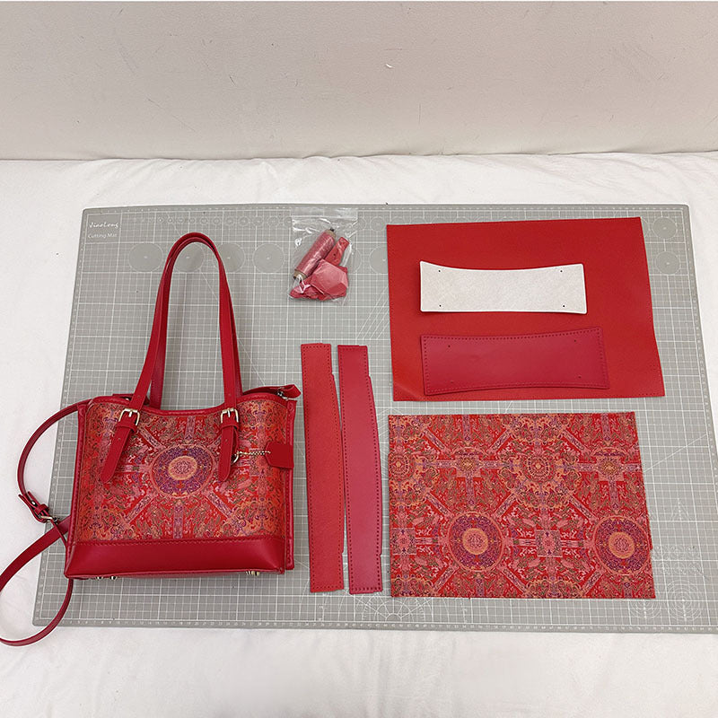 Chinese Style Pattern Material Handmade Big Women's Shoulder Bag